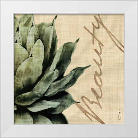 Beauty White Modern Wood Framed Art Print by Venter, Tandi