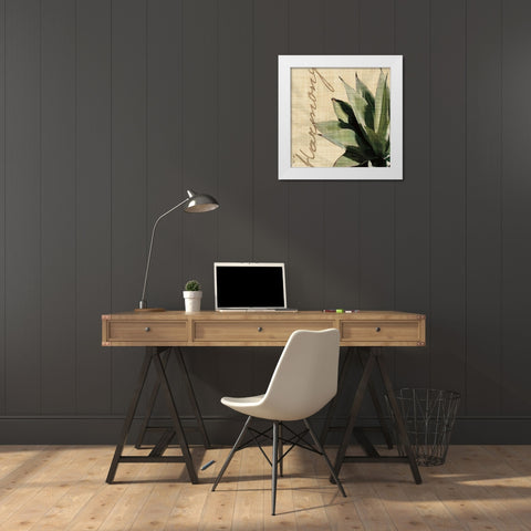 Harmony White Modern Wood Framed Art Print by Venter, Tandi