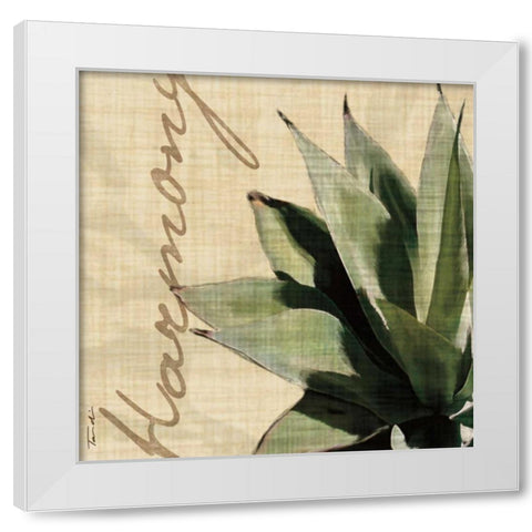 Harmony White Modern Wood Framed Art Print by Venter, Tandi