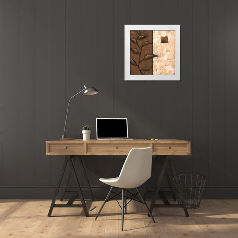 Seasons III White Modern Wood Framed Art Print by Salemink-Roos, Ursula