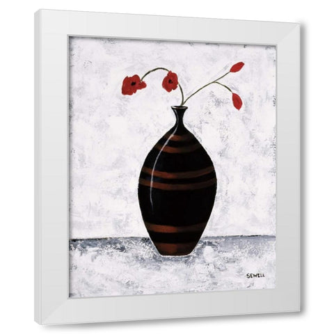 Eregansu II White Modern Wood Framed Art Print by Sewell, Krista