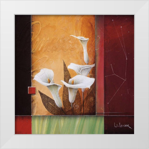Reminiscence White Modern Wood Framed Art Print by Li-Leger, Don