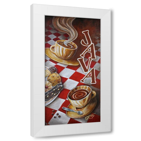 Java Moment White Modern Wood Framed Art Print by Grundy, Stephen
