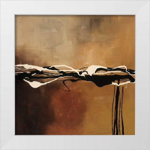 Copper Concerto II White Modern Wood Framed Art Print by Maitland, Laurie