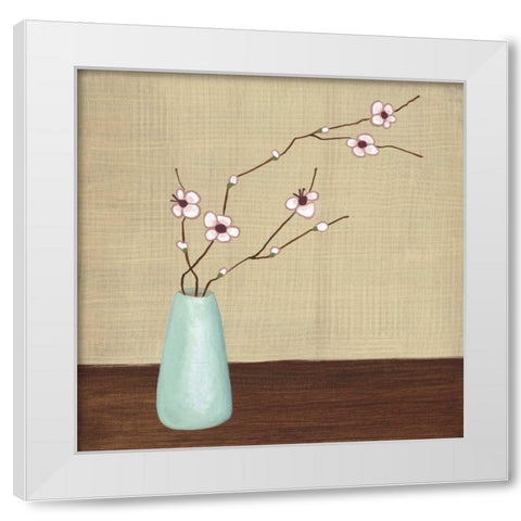 Springtime Blush I White Modern Wood Framed Art Print by Anderson-Tapp, Jocelyne