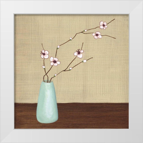 Springtime Blush I White Modern Wood Framed Art Print by Anderson-Tapp, Jocelyne