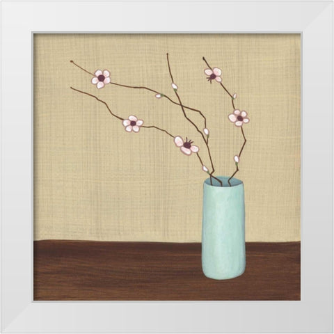 Springtime Blush II White Modern Wood Framed Art Print by Anderson-Tapp, Jocelyne
