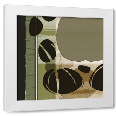 Skipping Stones I White Modern Wood Framed Art Print by NOAH