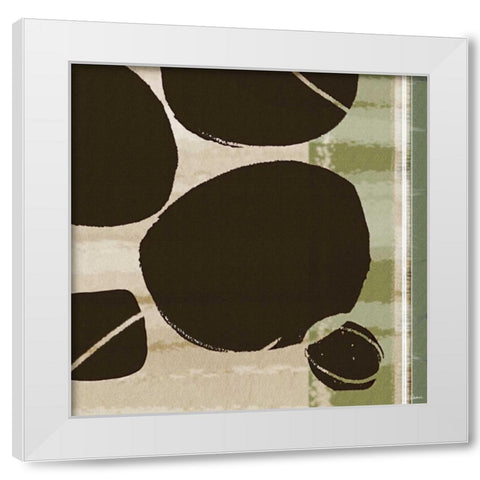Skipping Stones IV White Modern Wood Framed Art Print by NOAH