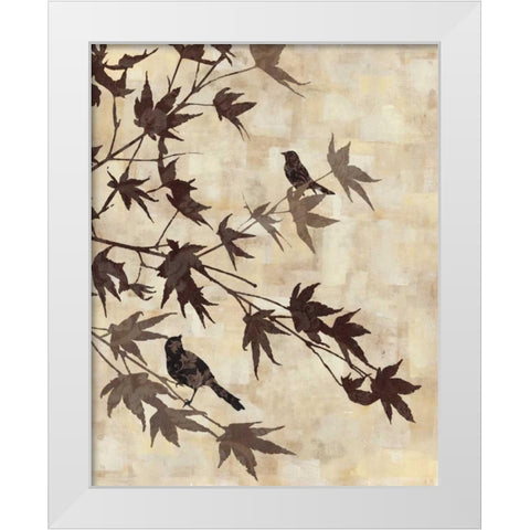 Maple Chorus I White Modern Wood Framed Art Print by Mallett, Keith