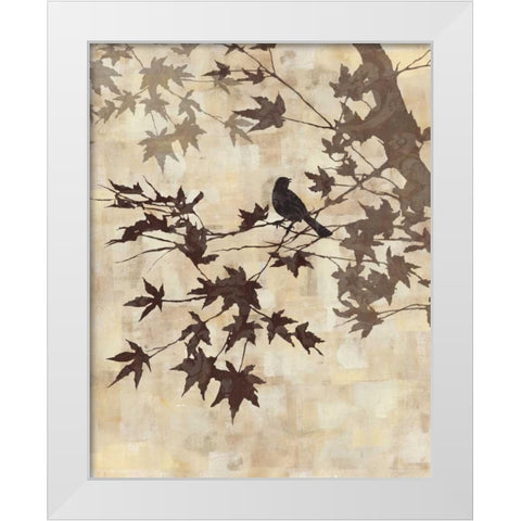 Maple Chorus II White Modern Wood Framed Art Print by Mallett, Keith