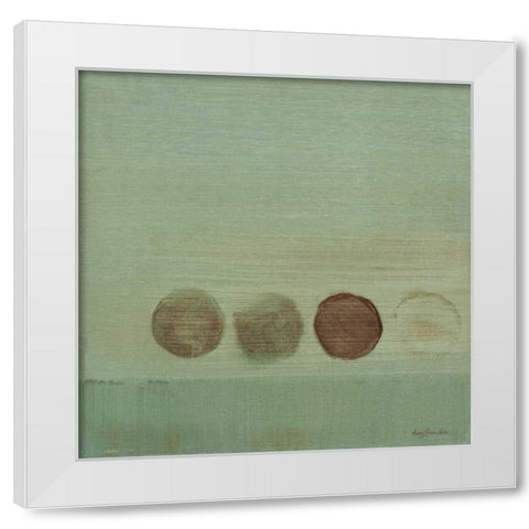 Aqua Drops I White Modern Wood Framed Art Print by Parker, Karen Lorena