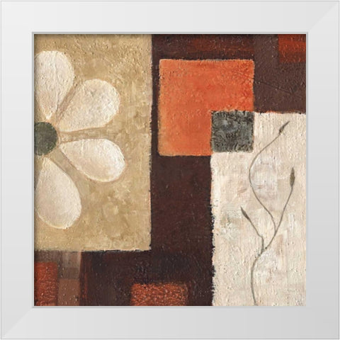 Flower Power I White Modern Wood Framed Art Print by Salemink-Roos, Ursula