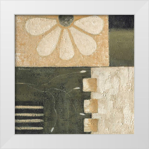 Flower Power II White Modern Wood Framed Art Print by Salemink-Roos, Ursula