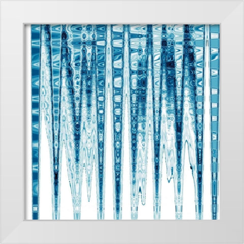 Icicles White Modern Wood Framed Art Print by Butler, Jane-Ann