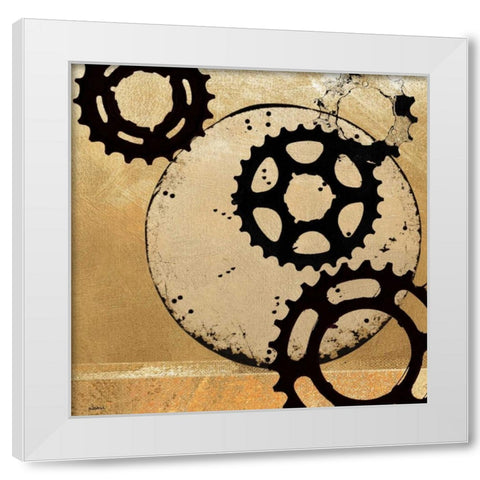 Sprockets II White Modern Wood Framed Art Print by NOAH
