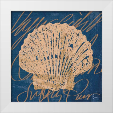 By the Seashore I White Modern Wood Framed Art Print by Basil, Jason