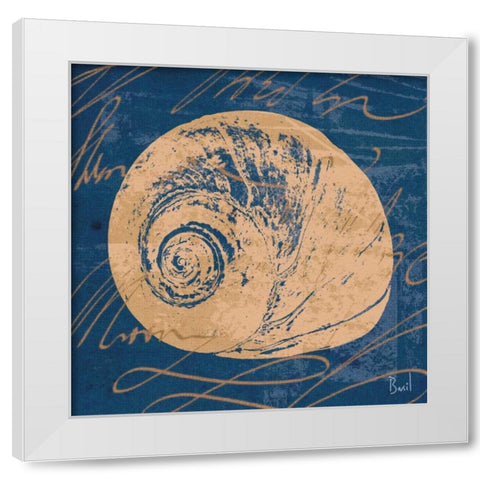 By the Seashore IV White Modern Wood Framed Art Print by Basil, Jason