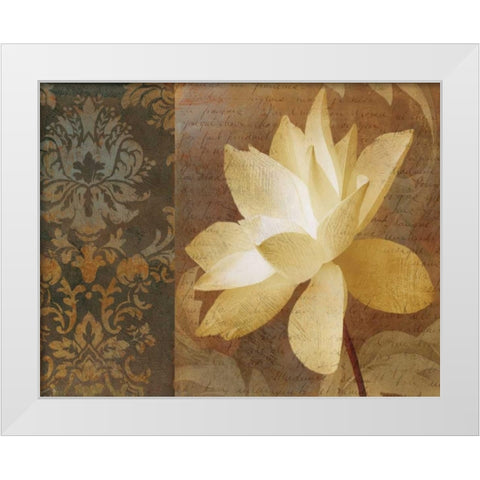 Lettre DAmour II White Modern Wood Framed Art Print by Mallett, Keith