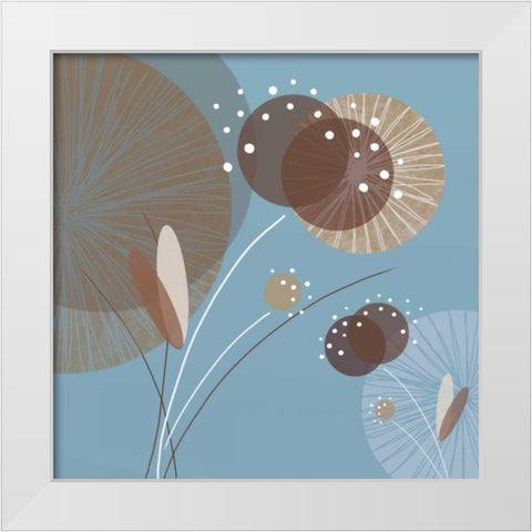 Blue Breeze I White Modern Wood Framed Art Print by Mitchell, Christina