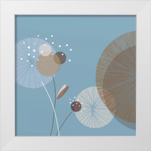 Blue Breeze II White Modern Wood Framed Art Print by Mitchell, Christina