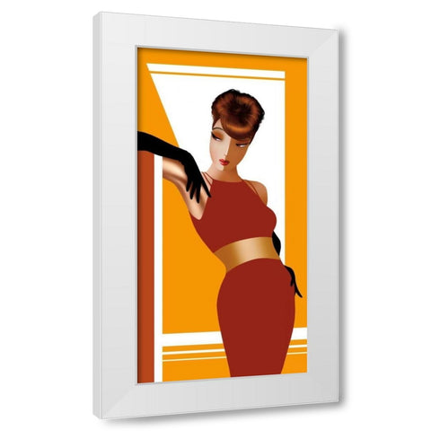 Elegantly Alana White Modern Wood Framed Art Print by Bravo, Jordan