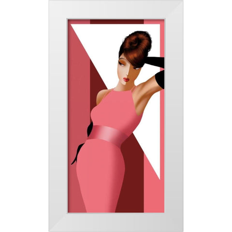 Alexandra Posing White Modern Wood Framed Art Print by Bravo, Jordan