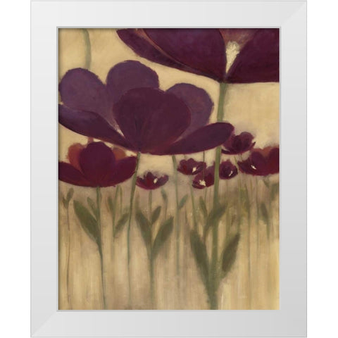 Summer Bloom II White Modern Wood Framed Art Print by MARIA