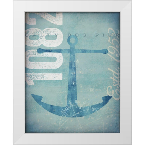 Nautical II - Anchor White Modern Wood Framed Art Print by Fowler, Stephen