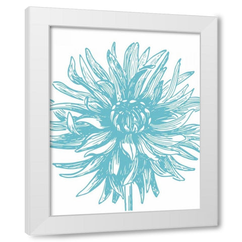 Florette II White Modern Wood Framed Art Print by Berg, Sabine