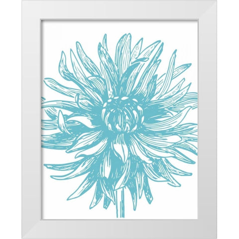 Florette II White Modern Wood Framed Art Print by Berg, Sabine