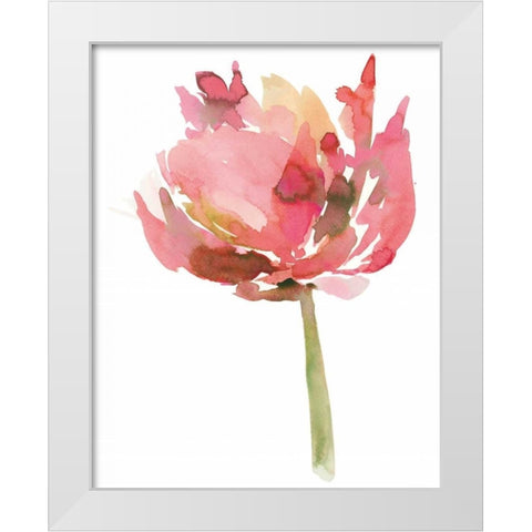 Melody II White Modern Wood Framed Art Print by Meyers, Rebecca
