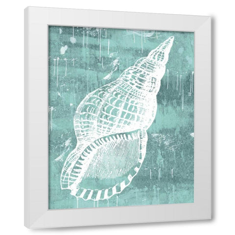 Ocean Tokens II White Modern Wood Framed Art Print by Sabine Berg