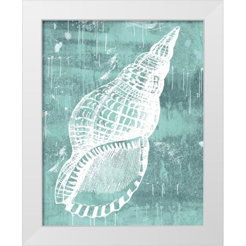 Ocean Tokens II White Modern Wood Framed Art Print by Sabine Berg