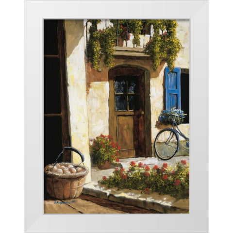 Back From the Market White Modern Wood Framed Art Print by Archambault, Gilles