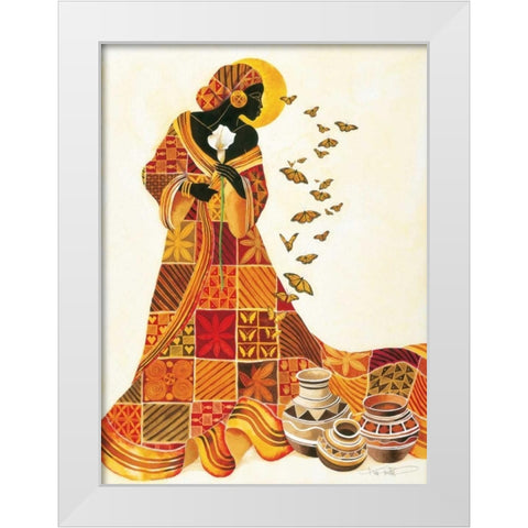 Souls Flight White Modern Wood Framed Art Print by Mallett, Keith