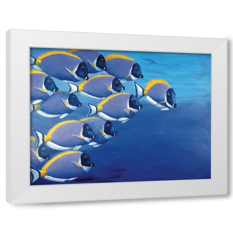 Serenely Beautifully White Modern Wood Framed Art Print by Siddle, Keith