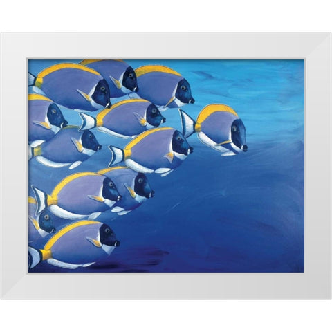 Serenely Beautifully White Modern Wood Framed Art Print by Siddle, Keith