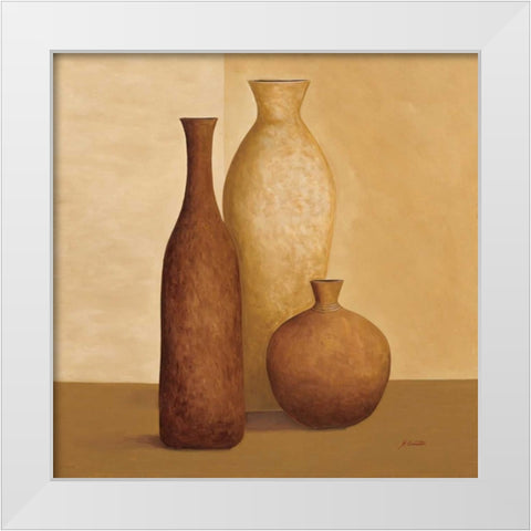 Simplistic I White Modern Wood Framed Art Print by Cometa, Emmanuel