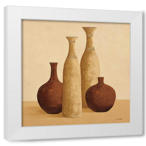 Simplistic II White Modern Wood Framed Art Print by Cometa, Emmanuel
