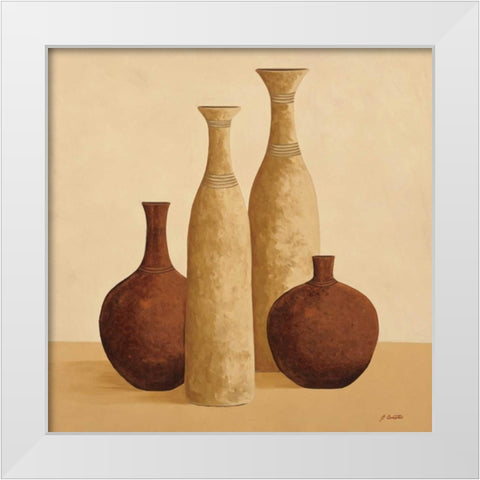 Simplistic II White Modern Wood Framed Art Print by Cometa, Emmanuel