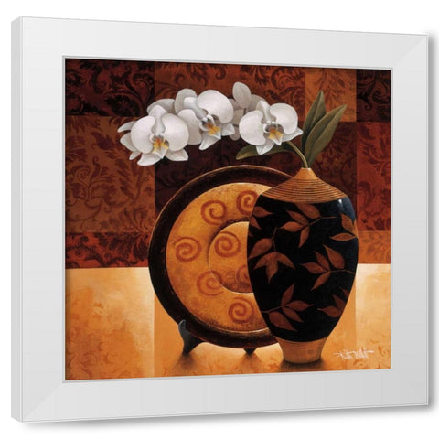 Orquidea Linda II White Modern Wood Framed Art Print by Mallett, Keith