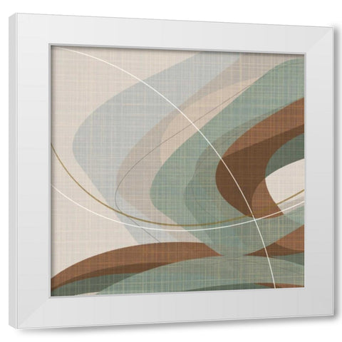 Mint Ripple I White Modern Wood Framed Art Print by Ahava
