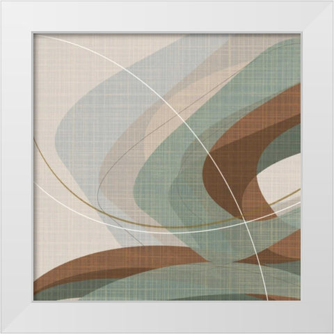Mint Ripple I White Modern Wood Framed Art Print by Ahava