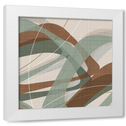 Mint Ripple II White Modern Wood Framed Art Print by Ahava