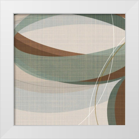 Mint Ripple III White Modern Wood Framed Art Print by Ahava