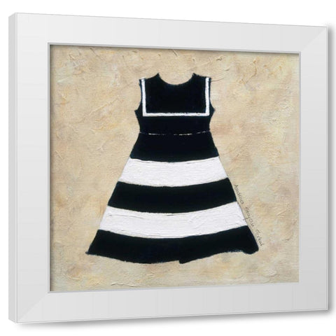 Nautical Girl I White Modern Wood Framed Art Print by Stajan-Ferkul, Andrea