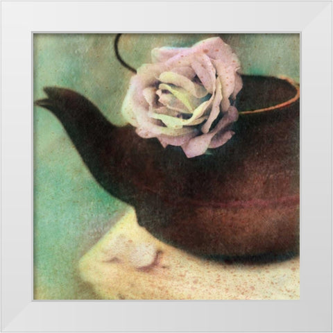 Natures Blossoms II White Modern Wood Framed Art Print by Friedman, Susan