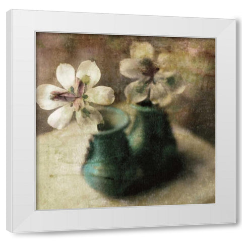 Natures Blossoms IV White Modern Wood Framed Art Print by Friedman, Susan