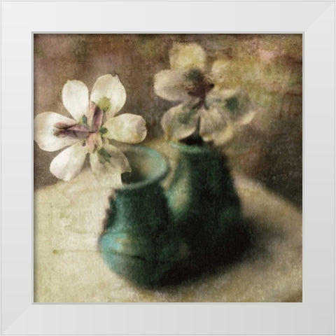 Natures Blossoms IV White Modern Wood Framed Art Print by Friedman, Susan